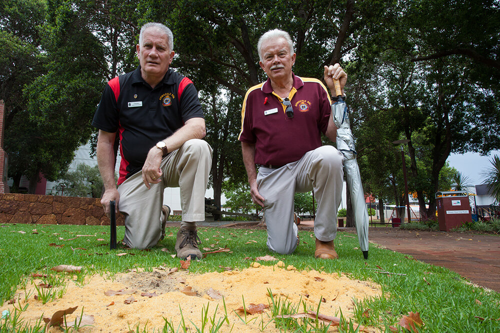 Vandals smash military ribbons