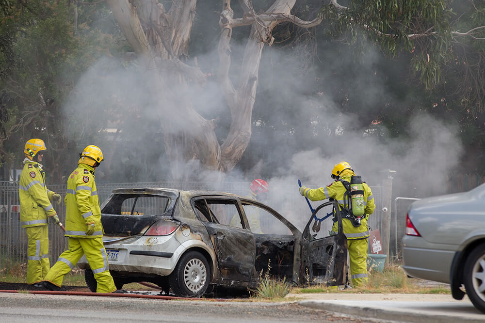 Shock for L-plater: electrical fault turns car into fireball