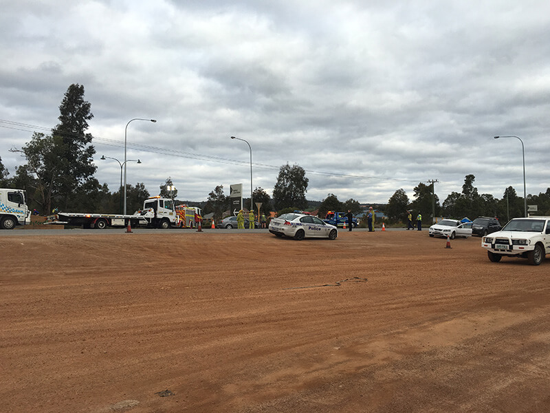 Traffic chaos in Byford