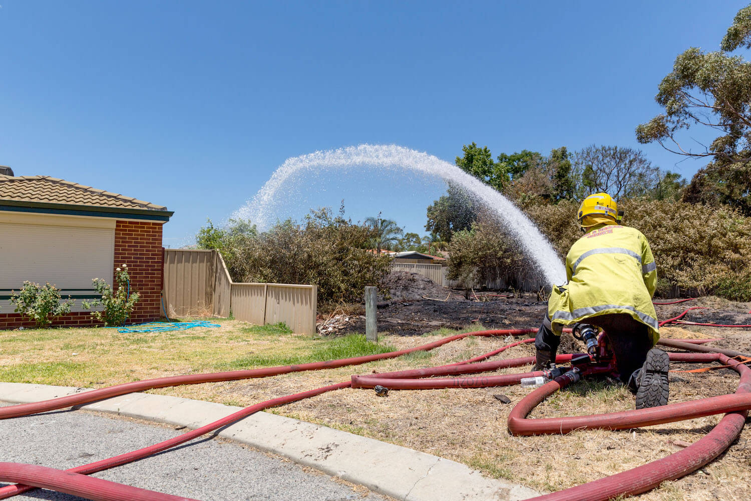 Scrub fire suspicious