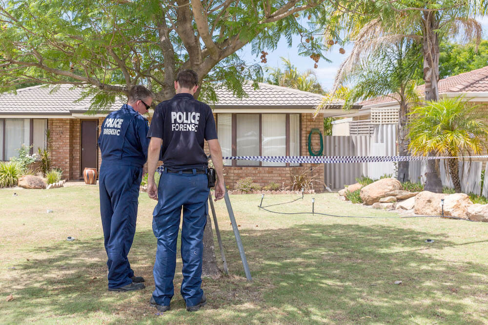 Police search house