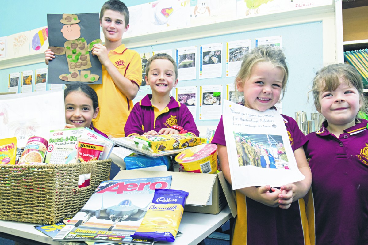 Students send packages to our diggers on the front line