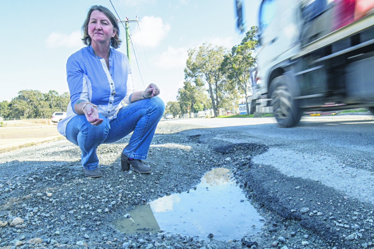 Potholes plague Shire