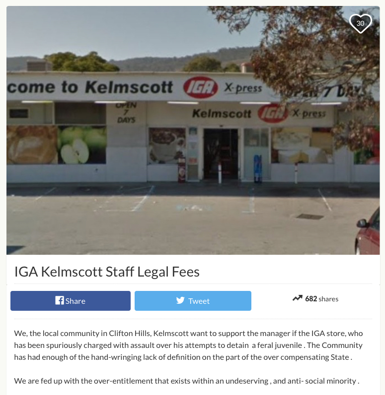Support for Kelmscott IGA store owner