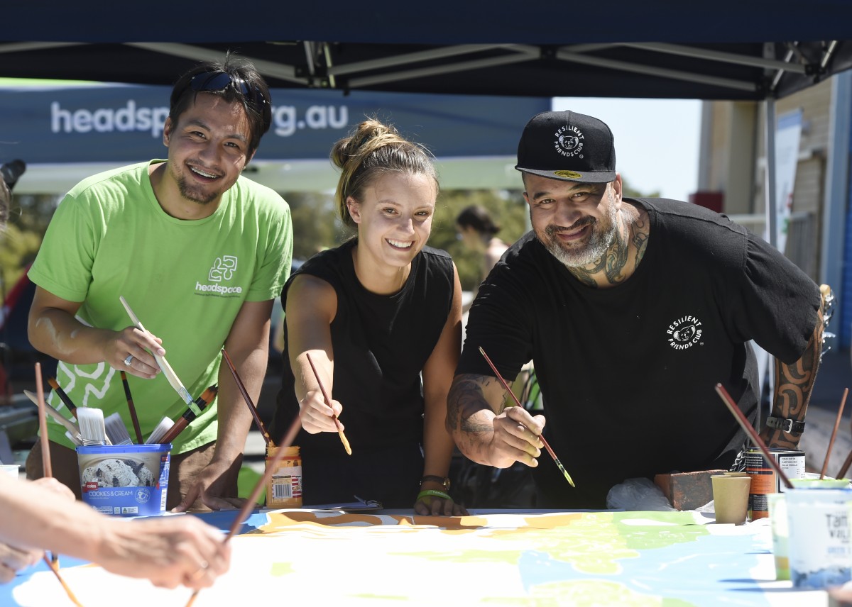 Colourful art centre of Harmony Day celebrations