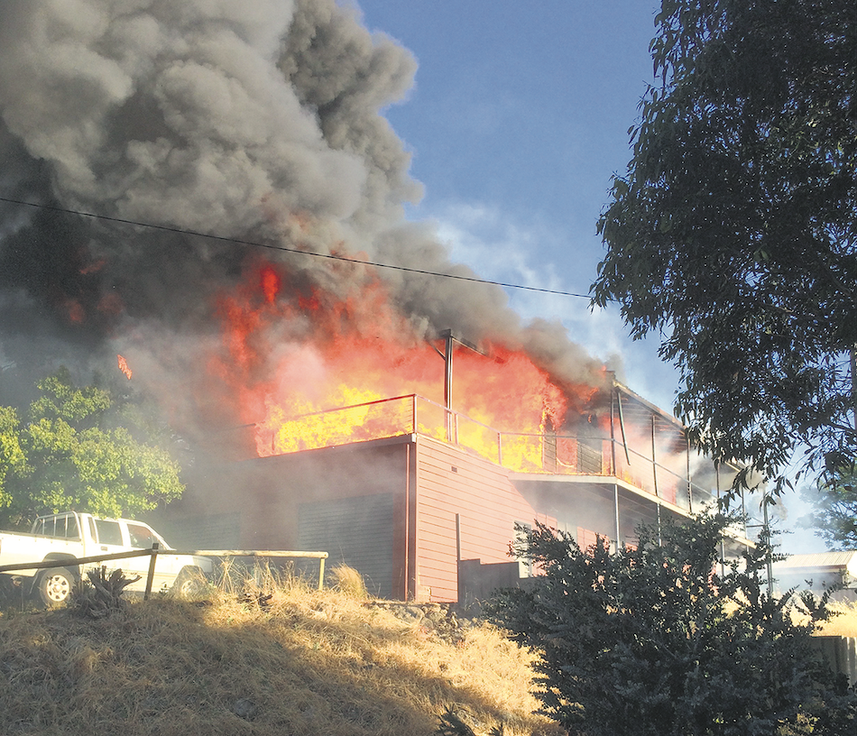 Firies unable to enter burning buildings