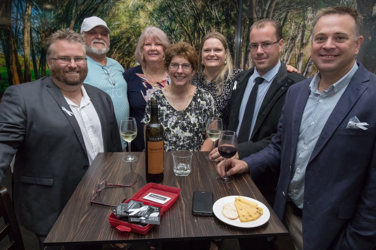 Cheese and wine for domestic violence awareness
