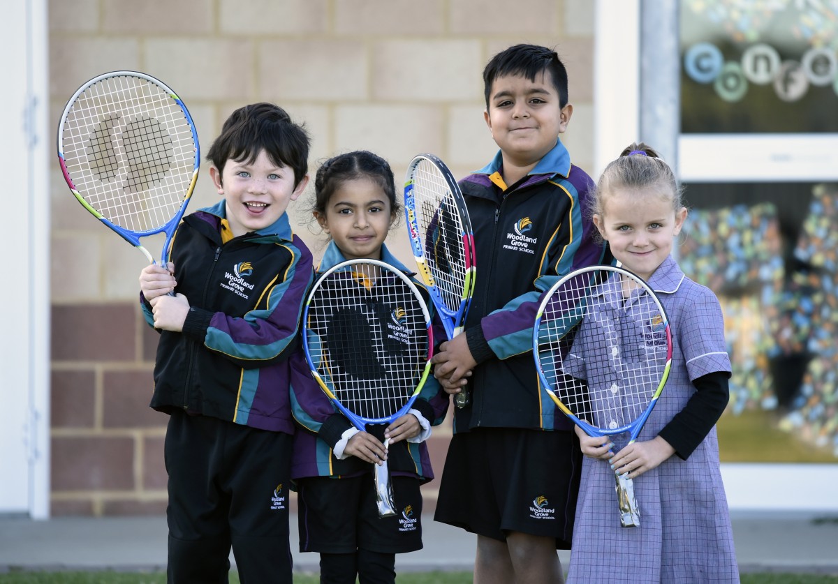 Students ready to make a racquet