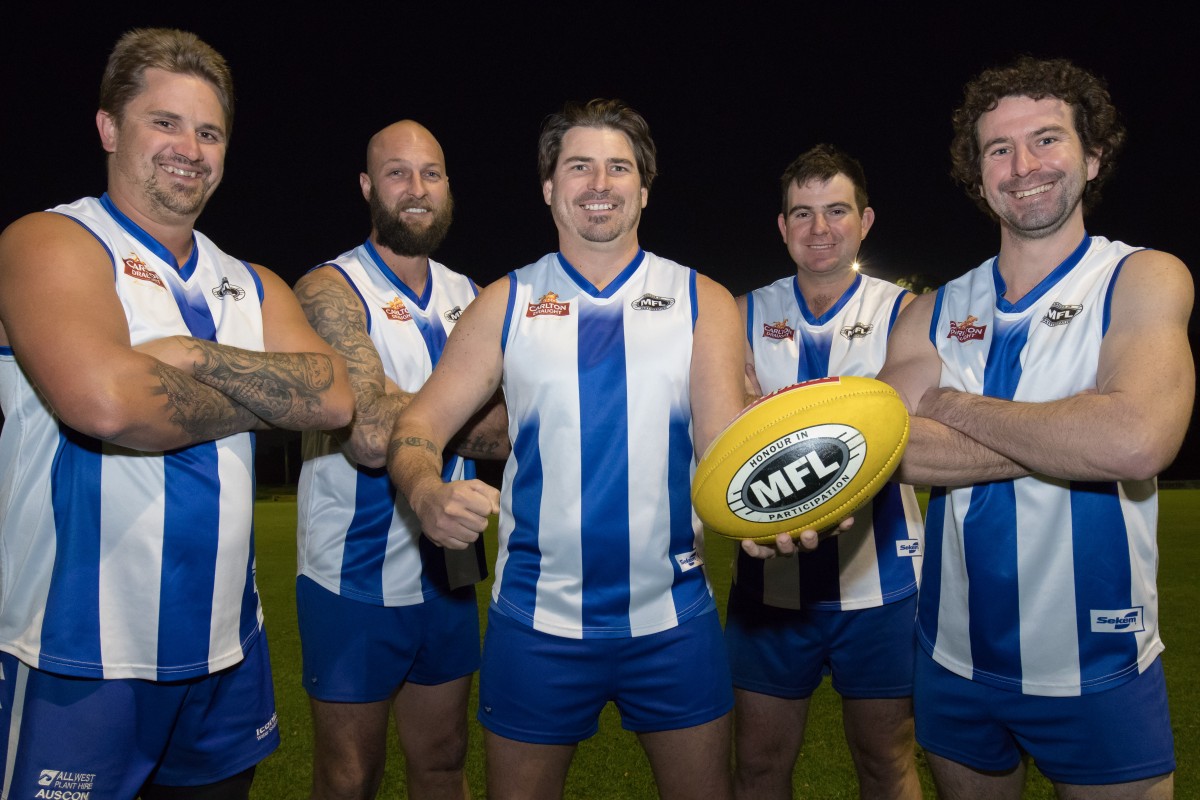 Go the mighty blue and white