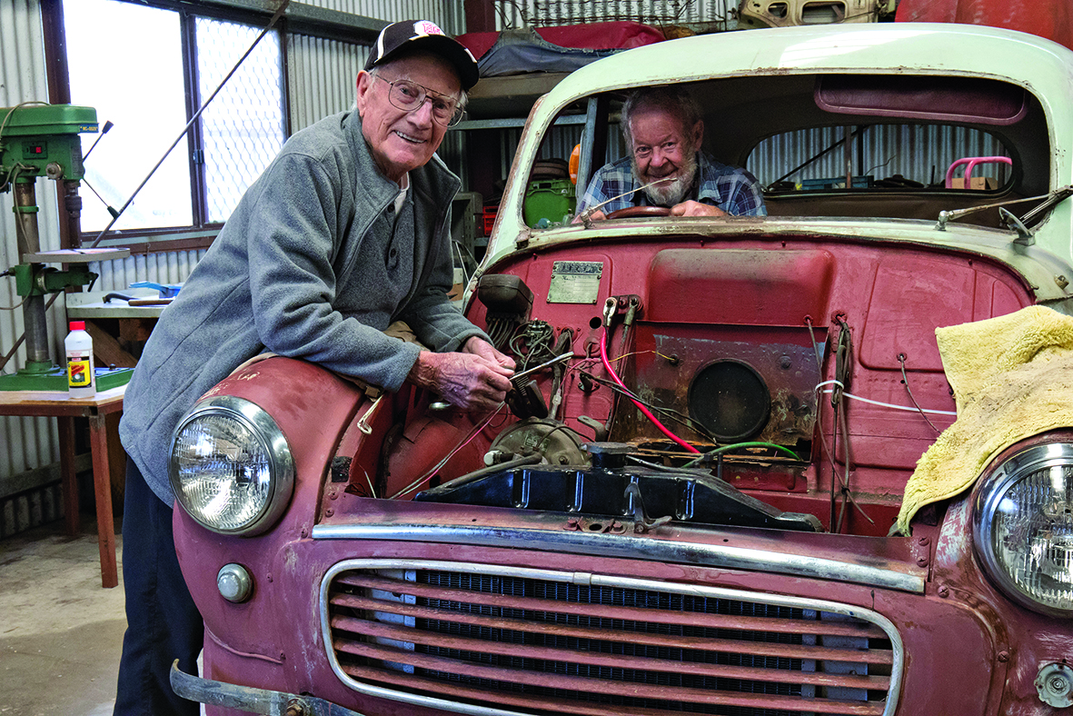Handy lads to the rescue for car project