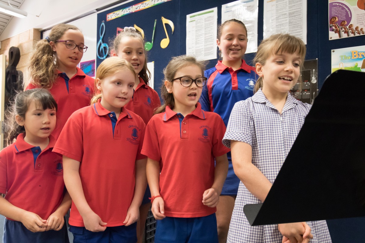 Students sing out loud for national sing-along