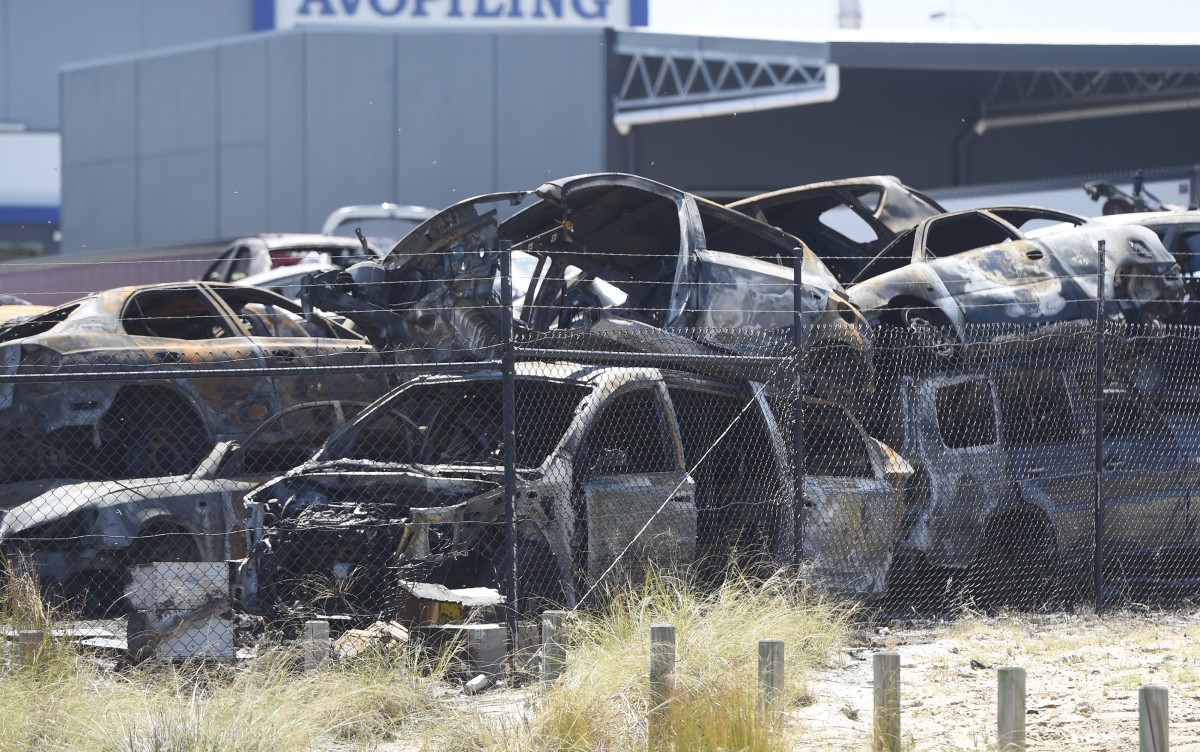 Angle grinder started scrap yard blaze