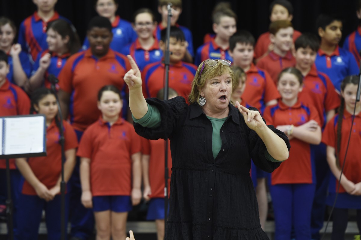 Singing their hearts out